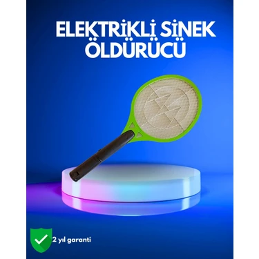 Renas Store Pil ile Çalışan Elektrikli Sivrisinek Raketi | Kimyasal Içermeyen Hijyenik