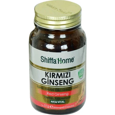 Aslanoğlu Store Shiffa Home Kırmızı Ginseng Diyet Takviyesi 850 Mg x
