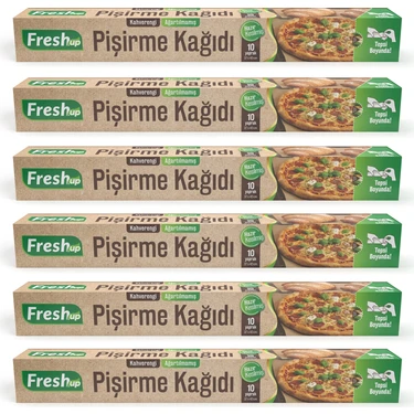 Fresh Up Fresh-up Kahverengi Ağırtılmamış Hazır Kesilmiş Pişirme Kağıdı 37x42 cm 10 Yaprak x 6