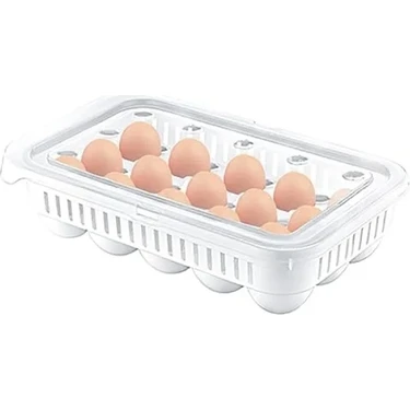 15'li Kapaklı Plastik Yumurtalık - 28X18X7