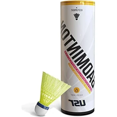 Orta Hızda Uçan Sarı Badminton Topu, 6'lı