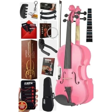 Pembe 3/4 Çocuk Kemanı Seti, 10-13 Yaş