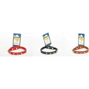 31 cm Metal Aksesuarlı Deri Boyun Tasma, Dayanıklı ve