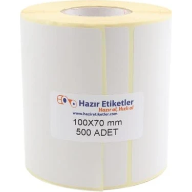 Esranın Dünyası Kargo Etiketi Eko Termal Etiket 100MM x 70MM Ruloda 500 Adet 40MM Kuka Çapında