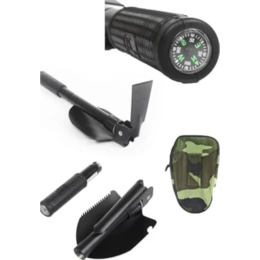 Esranın Dünyası Katlanabilir Metal Kazma ve Kürek Seti - Portatif Çantalı