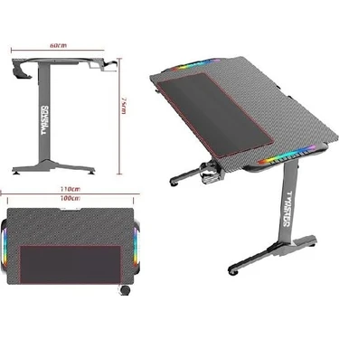 Twısted Mınds T Desıgn TM-T-1060-RGB Karbon Fiber E-Spor Oyuncu