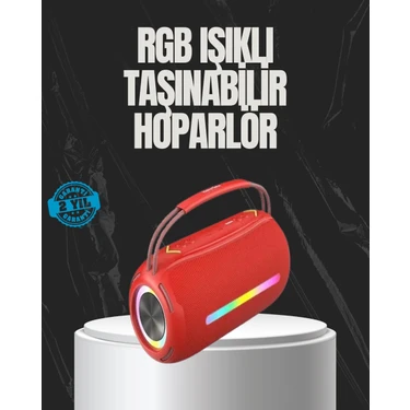 TKÇ 20W Güçlü Ses Çift Sürücülü Rgb LED Işıklı Bluetooth 5.3