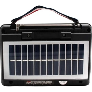TKÇ KTF-1428 Solar Panel Destekli Şarjlı Bluetooth Hoparlör – Fm/am/sw Radyo Aux ve Tf Kart