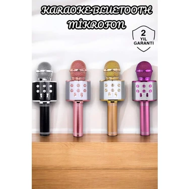 TKÇ Şarjlı ve Uzun Pil Ömürlü Karaoke Mikrofon USB Bellek Destekli Profesyonel