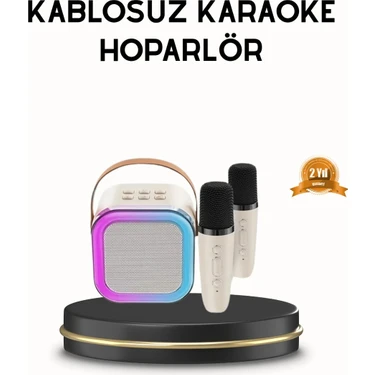 TKÇ Bluetooth Karaoke Hoparlör Renkli LED Işıklı ve Type-C