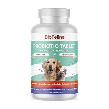 Uravas Store Biofeline Tablet Probiyotik Kedi ve Köpek 25