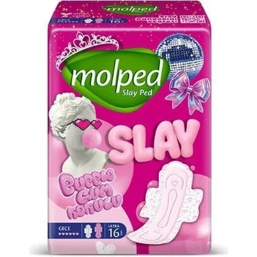 Sepeti Najmaddin Molped Slay Süper Eko Gece Ped 16 Adet