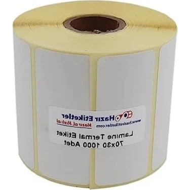Esranın Dünyası 70MM x 30MM Lamine Termal Etiket Rulo - 1000