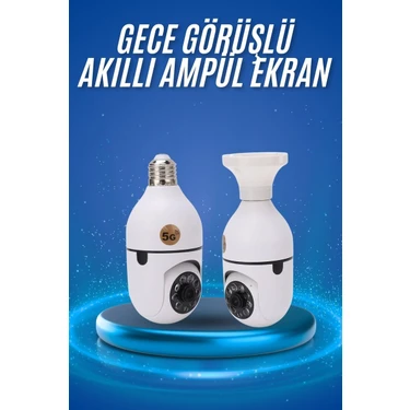 İlanib Ticaret Gece Görüşlü Akıllı Dönebilen Ev Kamerası Ampül