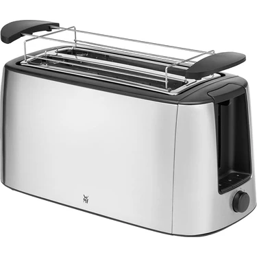 Bueno Pro Çelik Iki Bölmeli Uzun Hazneli 6 Isı Ayarlı Gümüş Ekmek Kızartma Makinesi 1550