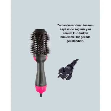 Esranın Dünyası 3 Isı Kademeli 1200W Saç Şekillendirme Fırçası. -