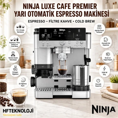 Ninja Luxe Cafe Premier Gümüş Yarı Otomatik Espresso Fiyatı
