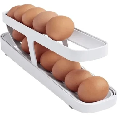 Iki Katlı Otomatik Yumurta Standı - Buzdolabı