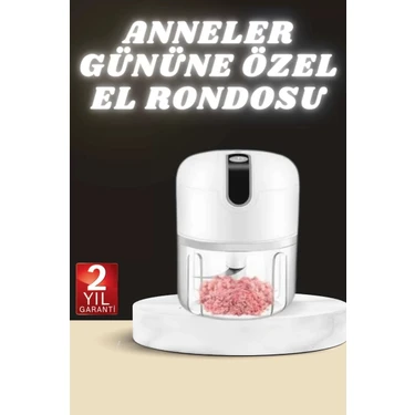 Esranın Dünyası Anneler Gününe Özel Hediye El Rondosu Doğrayıcı Şarjlı