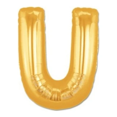 Ozcmax Altın Sarısı Folyo U Harfi Balon 1
