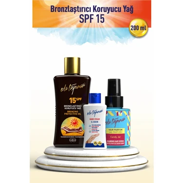 Eda Taşpınar Bronzlaştırıcı Koruyucu Yağ SPF15 200 ml Hand El Kremi & Candy