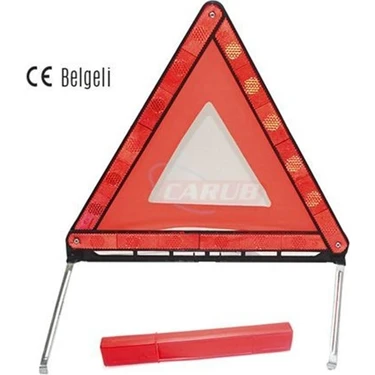 Carub Üçgen Reflektör - E Belgeli Pratik Kullanım, Gece parlayan