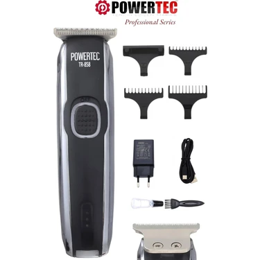 Powertec TR-858 Profesyonel Usb Şarjlı Saç Sakal Ense Vücut Tıraş