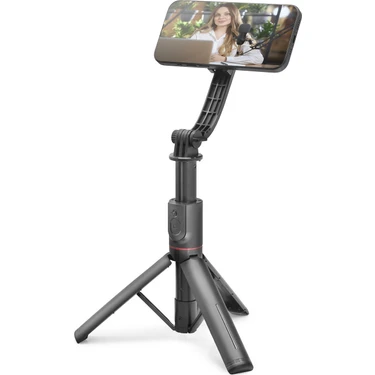 İlk El Grup Ieg™ Telefon Tripodu ve Selfie Çubuğu Seti Manyetik Bluetooth Kumandalı 105 cm - Siyah