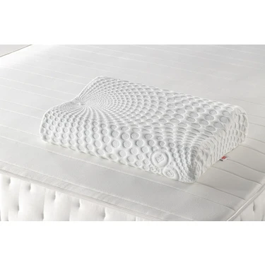 İşbir ViscoGold Ortopedik Boyun Destekli Yastık 60 x 30 cm Beyaz Renk Orta