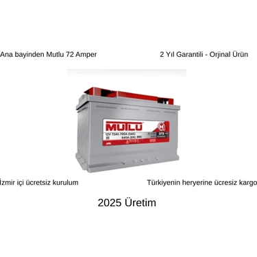 Mutlu Anabayinden 72 Amper . Mutlu 72 .hurda Akü Yollamanız