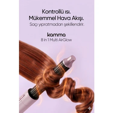 Kamma 8in1 Multi Airglow Saç Şekillendirme Seti Mor 32 mm Fiyatı