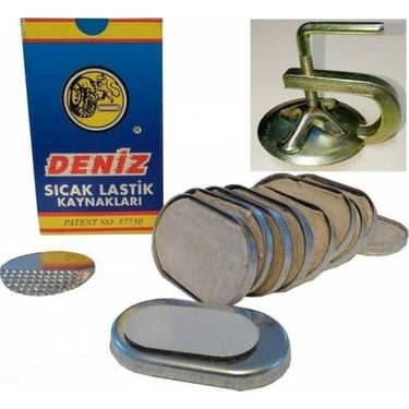 Deniz Sıcak Lastik Yaması 10 Lu Set + Kaynak Makinası Ile Birlikte Pratik Tamir