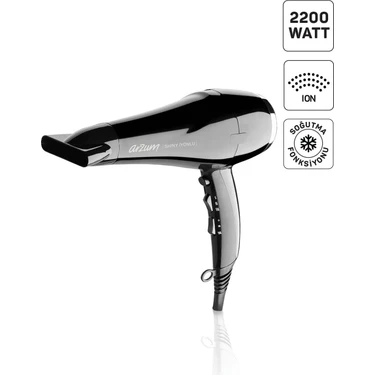 Arzum AR5007 Shiny İyonlu Saç Kurutma Makinesi, Difüzörlü Başlıklı, 2200W,