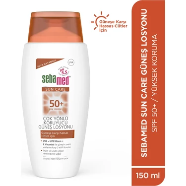 Sebamed Güneş Losyonu SPF 50 - Hassas Ciltler İçin Paraben İçermeyen, Yüksek UVA/UVB Koruma ve
