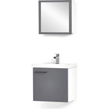 Saydam Banyo Eslem  50 cm Alt Üst Banyo Dolabı