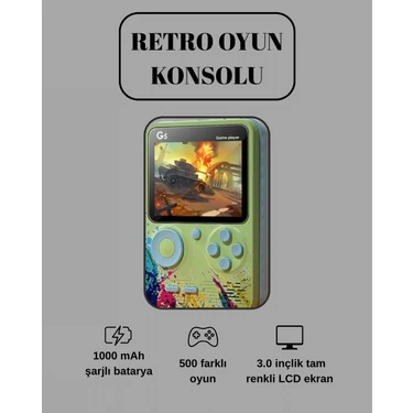 İlk El Grup G5 Game Box Retro Mini Oyun Konsolu – 500 Dahili