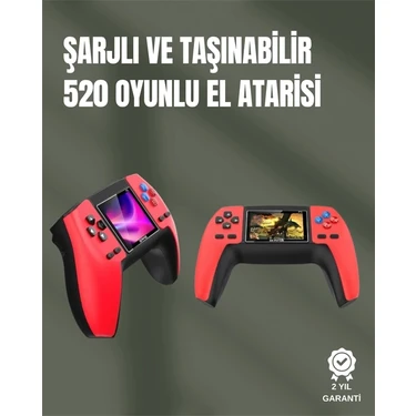İlk El Grup P5 Gamepad Retro Konsol – Nostaljik Oyun Deneyimi, 520 Klasik Oyun