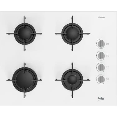 Beko Bocl T 6510 Eb Beyaz Ankastre Ocak 4 Gözlü LPG Yakıt Tipi Cam Yüzeyli Kolay