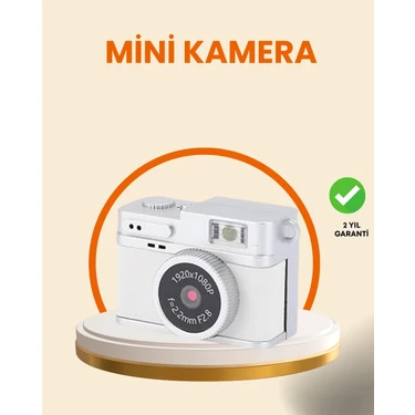 İlk El Grup Kompakt Mini Kamera Retro Tasarım 128GB Hafıza 1080P
