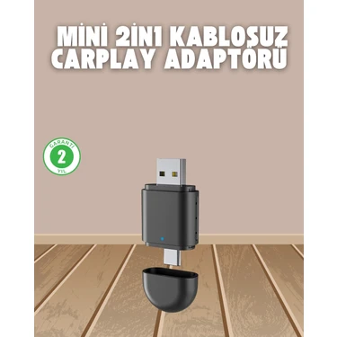 İlk El Grup Kablosuz Carplay Adaptörü – Usb-A & Type-C Uyumlu Hızlı Bağlantı