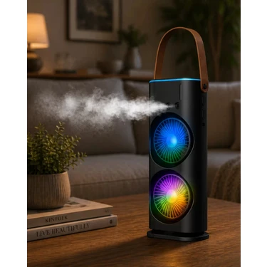 Uravas Store Çift Fanlı Nemlendiricili Masaüstü Soğutucu USB Girişli Sessiz