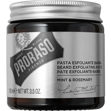 Proraso 100 ml Sakal Peeling Özellikli Cilt Bakım Ürünü Mint & Rosemary ile Ölü Hücreleri