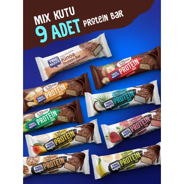 Trio Move 9'lu Protein Bar Tanışma Paketi 50 g. Çikolata Kaplamalı Sağlıklı