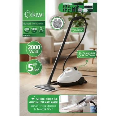 kiirochanさま専用！ Kiwi 2000 W Buharlı Temizlik Makinesi 5 Bar Buharlı Toz Alma Fiyatı