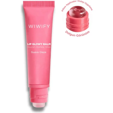 Wiwify Lip Glowy Balm Guava Glaze Renkli Dudak Bakım, Parlatıcı, Nemlendirici, Dolgun Görünüm 13