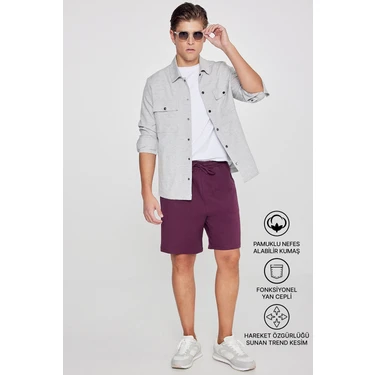 Altınyıldız Classics Erkek Bordo Pamuklu Rahat Nefes Alabilen 2 İplik Cepli Örme Standart Fit