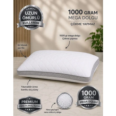 Klimalı Yastık Premium ( Yıkanabilen ) 1. Sınıf Terletme ve Koku Yapmayan  Ultra Comfort 1