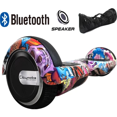 Citymate Smart Balance Elektrikli Kaykay 700 W Motor Gücü ile 12 km/h Hızda Desenli