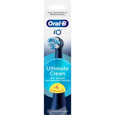 Oral-B Io Ultimate Clean Siyah Diş Fırçası Yedek 2 Adet Orta Sertlikte Fırça Kılı ile