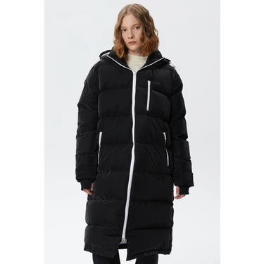 Lacoste Kapitone Down Fill Jacket Kapişonlu Yaka Kadın Mont
